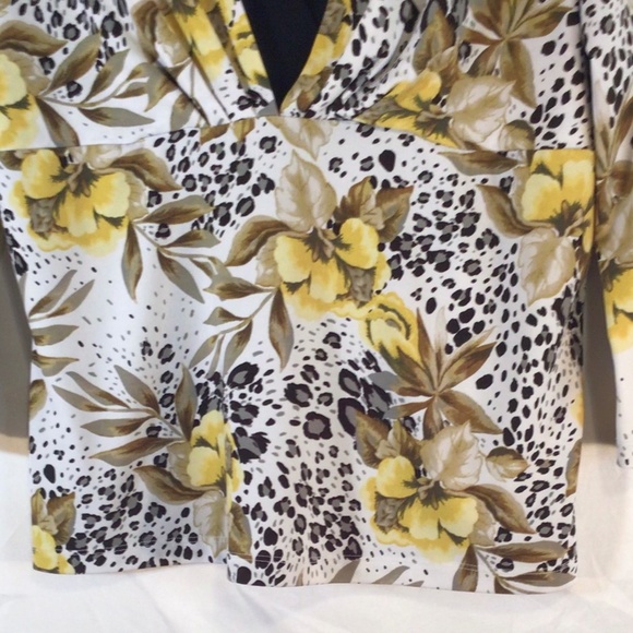cocomo womens blouse size medium floral casual resort going out stretchy career - Picture 4 of 5